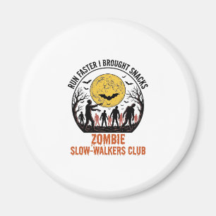 Aimant Chemise drôle de zombie avec lune gravée et humour