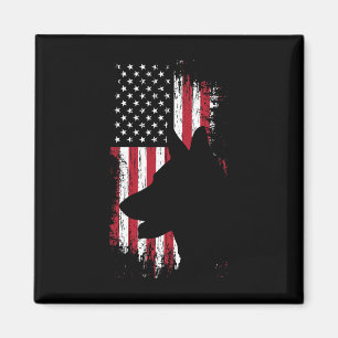 Aimant Chemise du drapeau américain Berger allemand Usa P