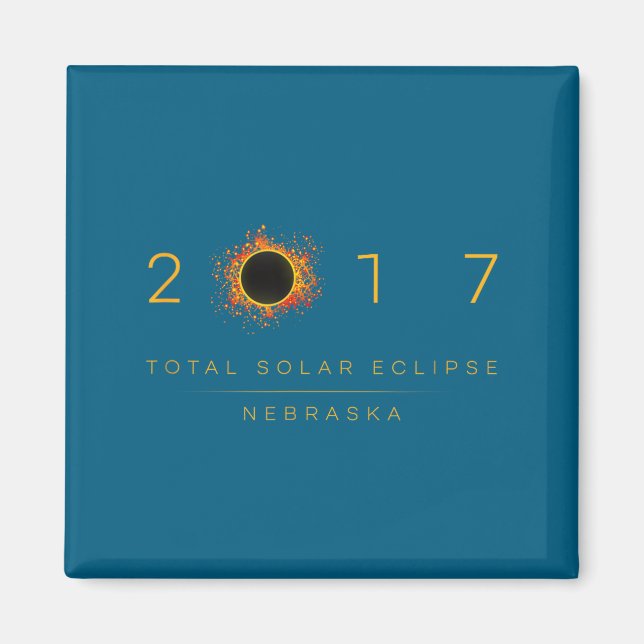 Aimant Chemise Éclipse Solaire Totale Nebraska 2017 (Devant)