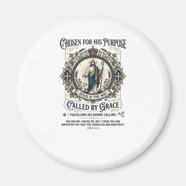 Aimant Chemise Électricien Jésus Conception à base de foi (Devant)