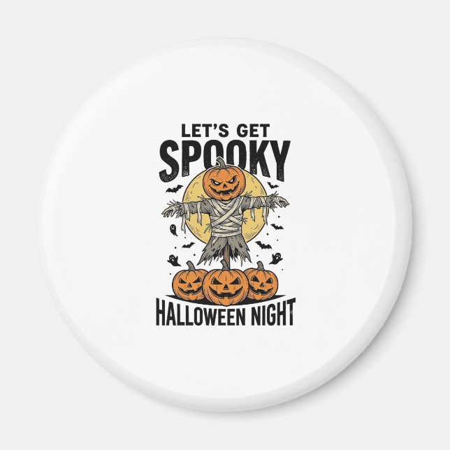 Aimant Chemise Épouvantail Citrouille Graphique Halloween (Devant)