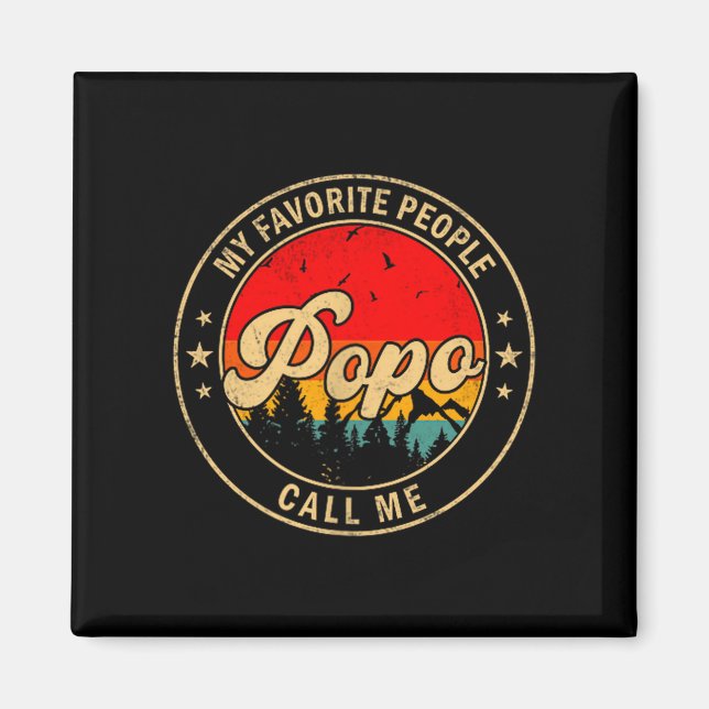 Aimant Chemise Favori Appel Popo Rétro Papa (Devant)