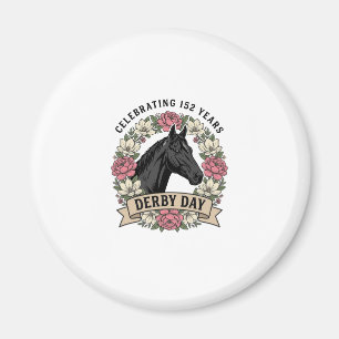 Aimant Chemise fleurie vintage de Derby Day pour chevaux