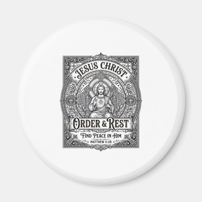 Aimant Chemise Jésus Débarrasse Maison Propre Graphique C (Devant)