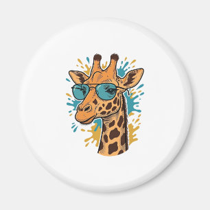 Aimant Chemise Lunettes de soleil Girafe Gravée Vintage C