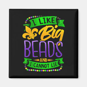 Aimant Chemise Mardi Gras J'aime Les Gros Colliers Et Je 