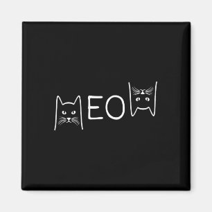 Aimant Chemise Meow Meow Meow Kitty Funny Chats Maman Et