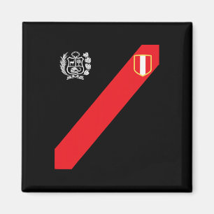 Aimant Chemise Pérou Drapeau Péruvien Escudo Rétro Inspir