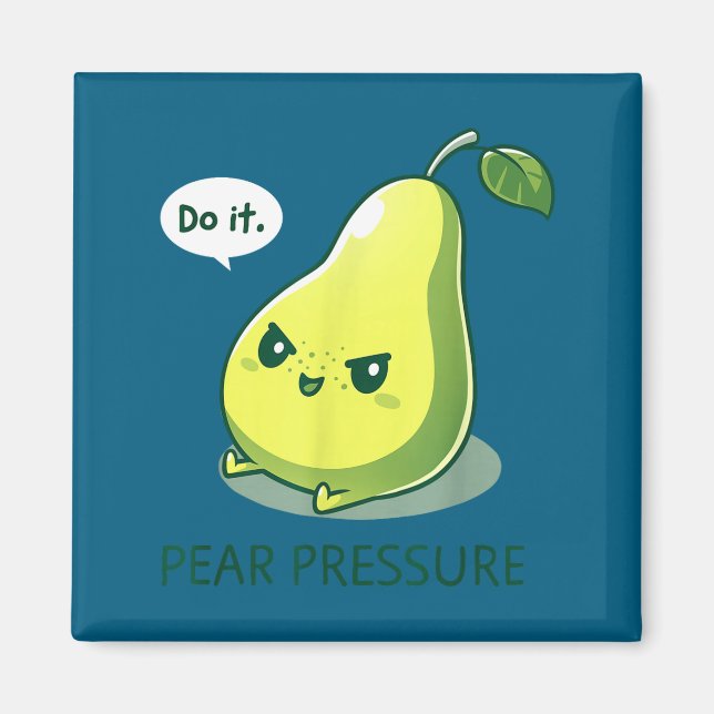 Aimant Chemise Poire Pression Ça Fruit Humour (Devant)