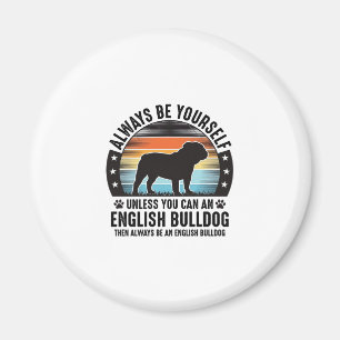 Aimant Chemise pour amateur de Bulldog anglais vintage co