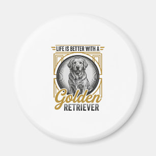 Aimant Chemise pour amateur de chien de type Golden Retri