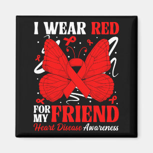 Aimant Chemise Rouge Ami Sensibilisation aux Maladies Car