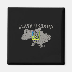 Aimant Chemise Slava Ukraini Ukraine Militaire Ukrainien