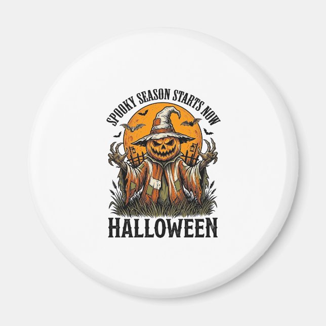 Aimant Chemise sorcière citrouille épouvantail Halloween  (Devant)
