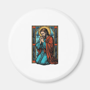Aimant Chemise vectorielle de figure religieuse priant vi