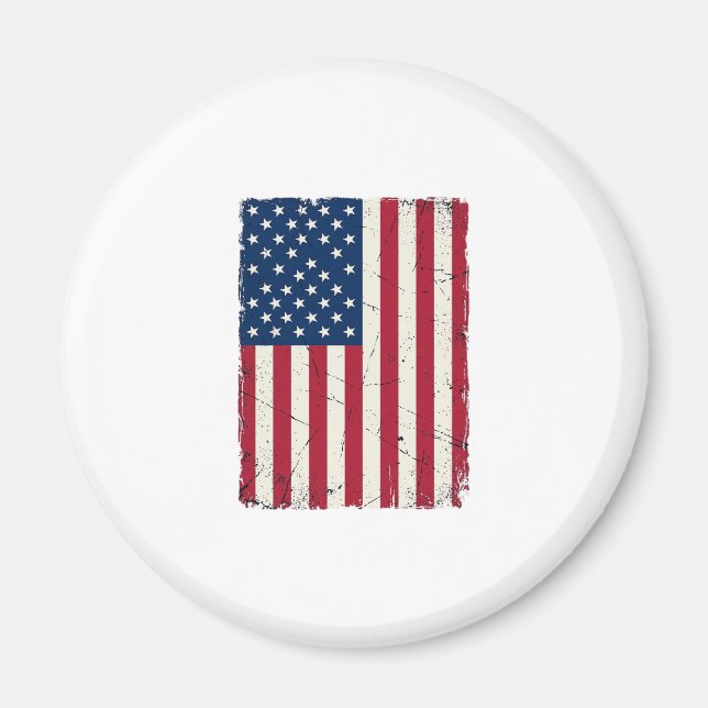 Aimant Chemise vectorielle du drapeau américain en détres (Devant)