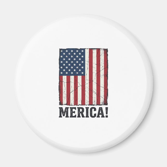 Aimant Chemise vectorielle patriotique drapeau Merica en  (Devant)