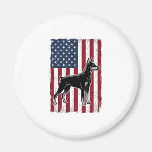 Aimant Chemise Vectorielle Vintage Drapeau de Chien Patri