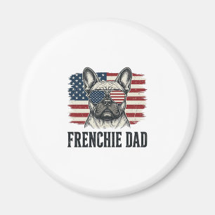 Aimant Chemise Vintage Frenchie Dad Bulldog Patriotique_1