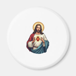 Aimant Chemise vintage gravure Sacré-Cœur Jésus 2