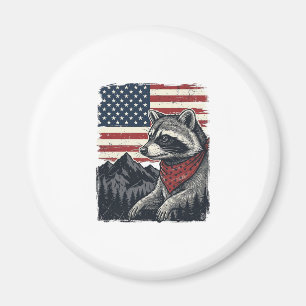 Aimant Chemise vintage patriotique avec drapeau de montag