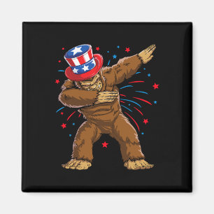 Aimant Chemises Bigfoot 4 juillet Sasquatch Drapeau Améri