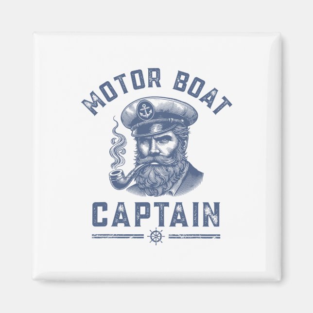 Aimant Chemises de croisière pour hommes capitaine de bat (Devant)