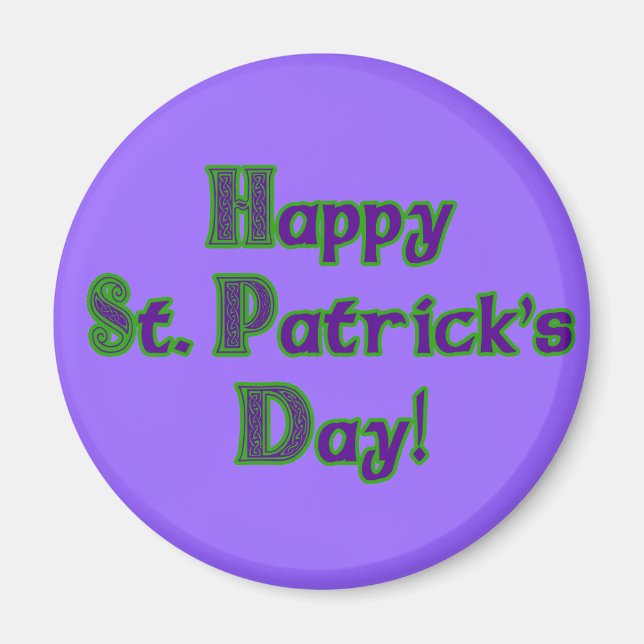 Aimant Chemises de la Saint-Patrick vertes et violettes (Devant)