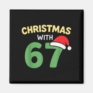 Aimant Chemises de Noël drôles avec 67 mème tendance blag