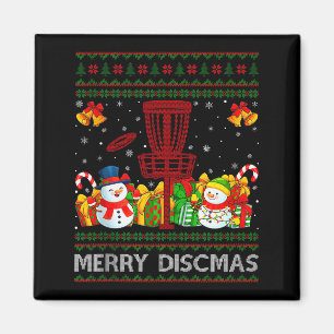 Aimant Chemises de Noël laides Merry Discmas Drôles de Di