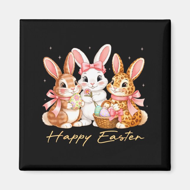 Aimant Chemises de Pâques Femmes Filles Lapin Mignon (Devant)