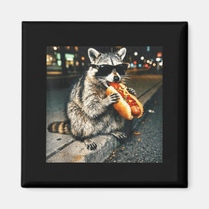 Aimant Chemises de raton laveur hot dog