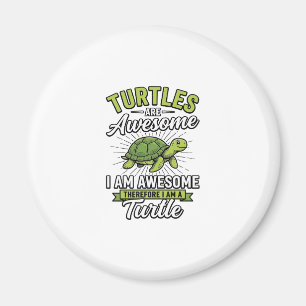 Aimant Chemises drôles de tortues vintage sont géniales_1