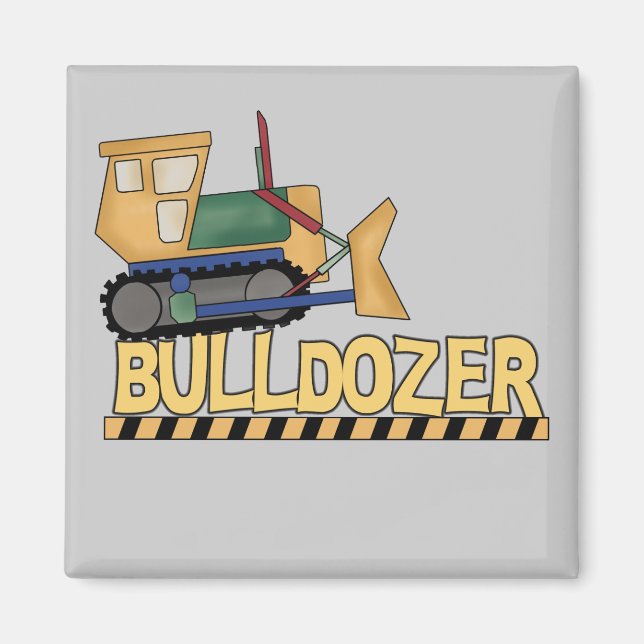 Aimant Chemises et cadeaux Bulldozer (Devant)