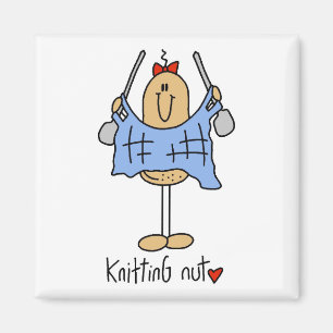Aimant Chemises et cadeaux de fou de tricot