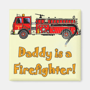 Aimant Chemises et cadeaux de pompier Daddy Firefighter