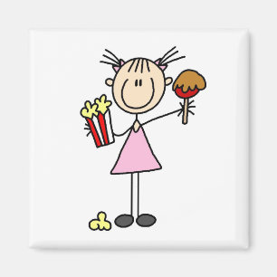 Aimant Chemises et Cadeaux de Popcorn et Barbe à Papa