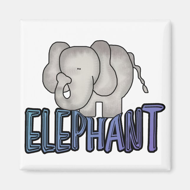 Aimant Chemises et cadeaux éléphants (Devant)