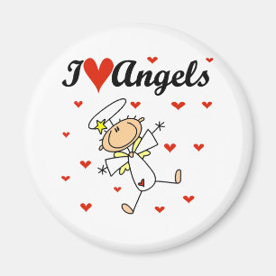 Aimant Chemises et cadeaux I Love Angels