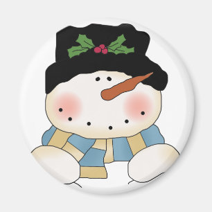 Aimant Chemises et cadeaux Snowman souriants