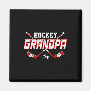 Aimant Chemises Hockey Grand-père pour hommes Papa Fête d