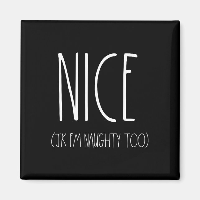 Aimant Chemises Naughty And Nice Couples Pour Noël Jk N (Devant)