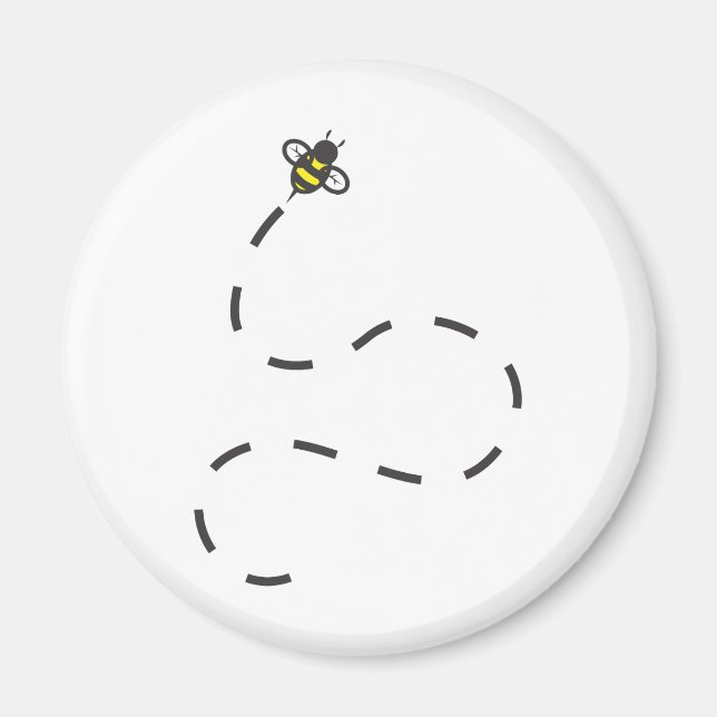 Aimant Chemises personnalisées : Chemises Bee Flying Trai (Devant)