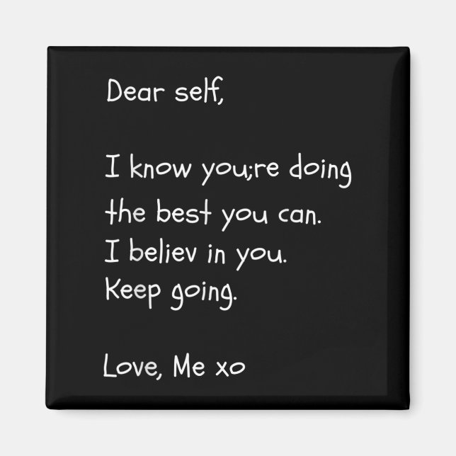 Aimant Cher Auto-Citation Sensibilisation à la santé ment (Devant)