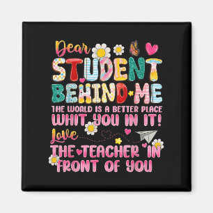 Aimant Cher Étudiant Derrière Moi Retour À L'École Enseig