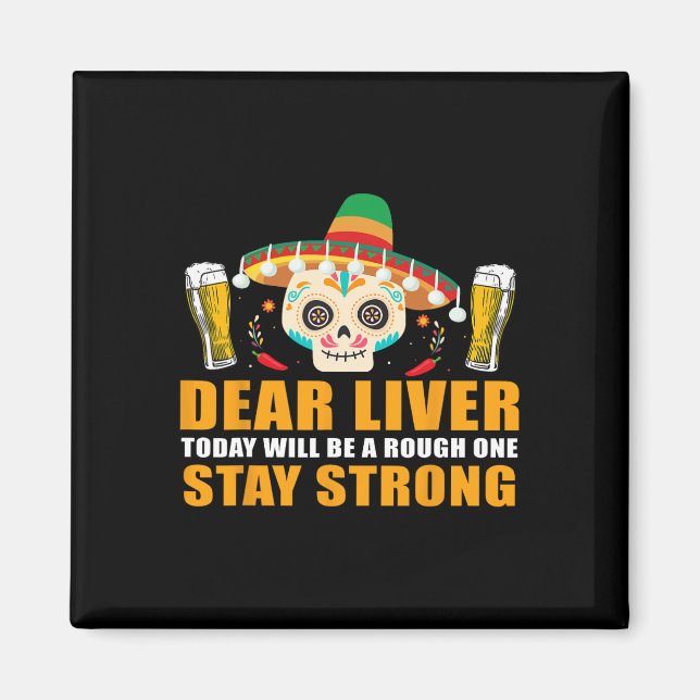 Aimant Cher Foie Aujourd'Hui Sera Un Cinco De Mayo Rough  (Devant)