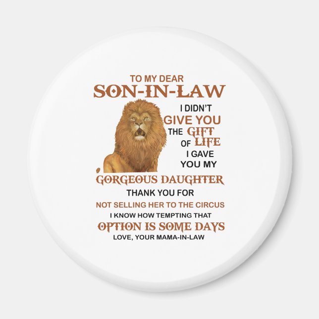 Aimant Cher gendre, je ne t'ai pas donné le don de la vie (Devant)