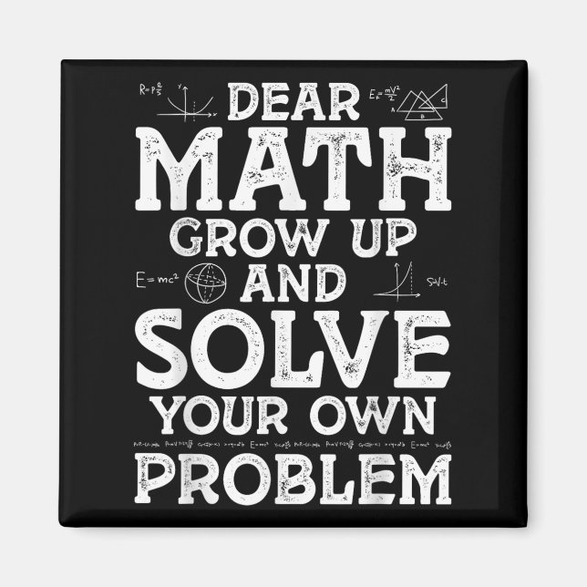 Aimant Cher Math Grandir Et Résoudre Vos Propres Problème (Devant)