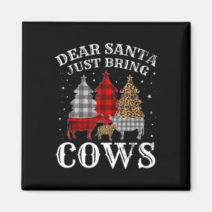 Aimant Cher Père Noël Apporte juste des vaches Buffalo de