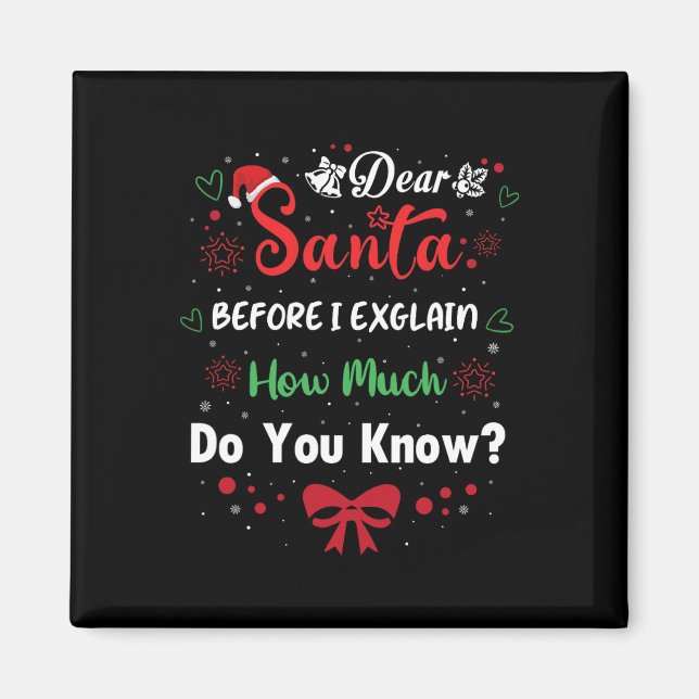 Aimant Cher Père Noël Avant D'Expliquer Combien Connaisse (Devant)